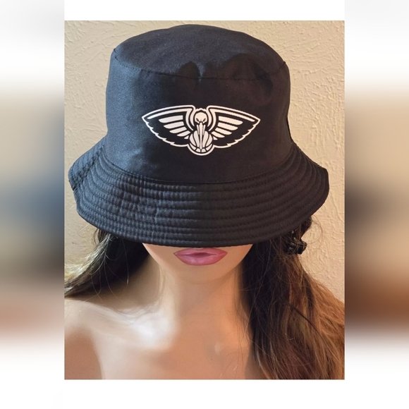 New Orleans Pelicans NBA Black Reversible Bucket Hat Sprite 2-in-1 Hat Pre-owned - Picture 12 of 14